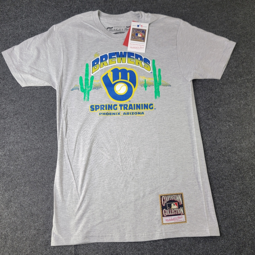 Milwaukee Brewers MLB Spring Training Mitchell & Ness Men's T Shirt Size Small